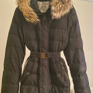 Coach Black Down Coat